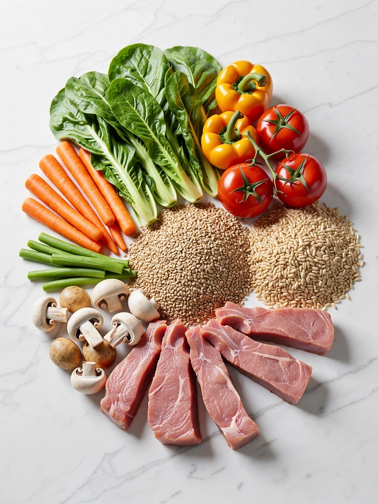 Fresh ingredients for meal planning