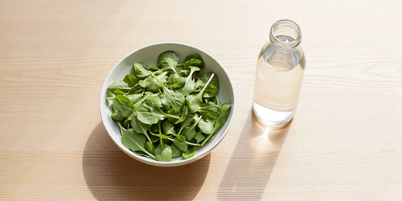 Fresh ingredients on a minimalist table